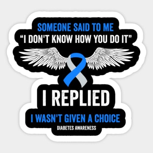 diabetes awareness - diabetes warrior gift - diabetes awareness ribbon Sticker